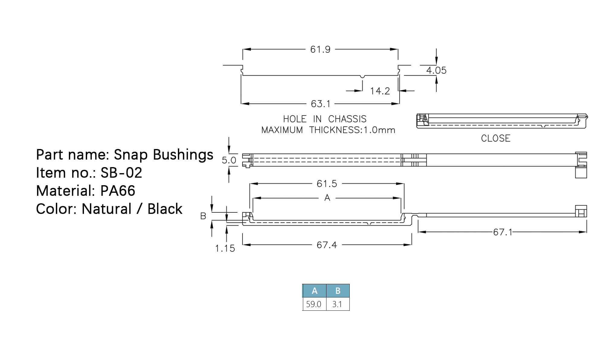 Snap Bushings SB-02